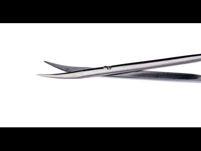 Eye suture scissors curved-pointed